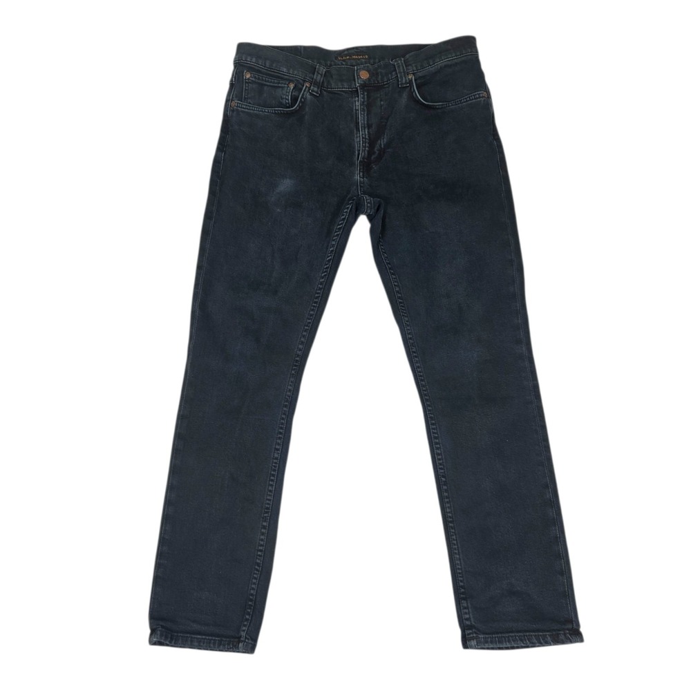 Nudie‎ Jeans Co Womens Jeans 99% Organic Cotton Skinny Size W32 L28 Dark Blue